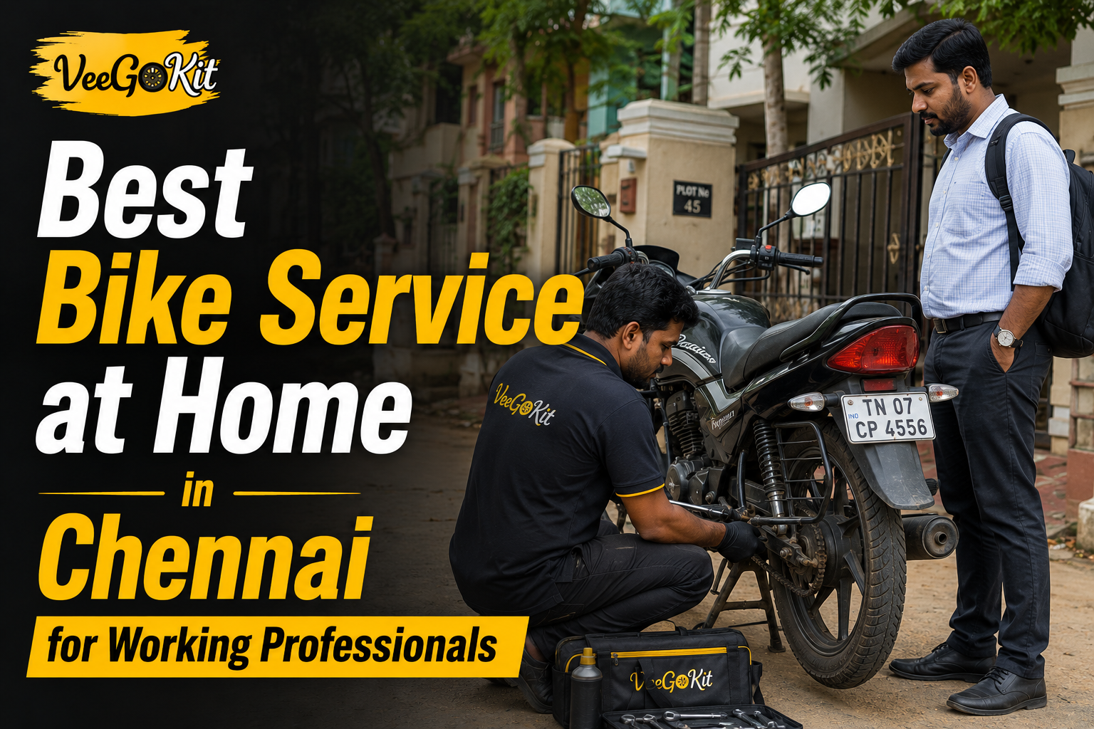 Professional doorstep bike inspection service for working professionals in Chennai